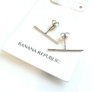 Sterling Silver Stick Earrings Banana Republic NWT new with tags line earring